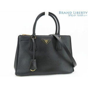 Prada Saffiano Lux Galleria Bag Shoulder Bag Tote Nero Black